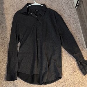 Express Dark Gray Long Sleeve Shirt